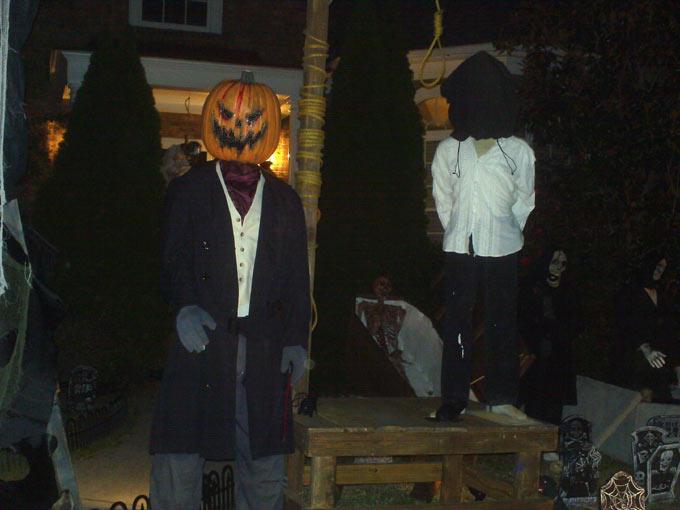 Haunted Halloween Scene At Night