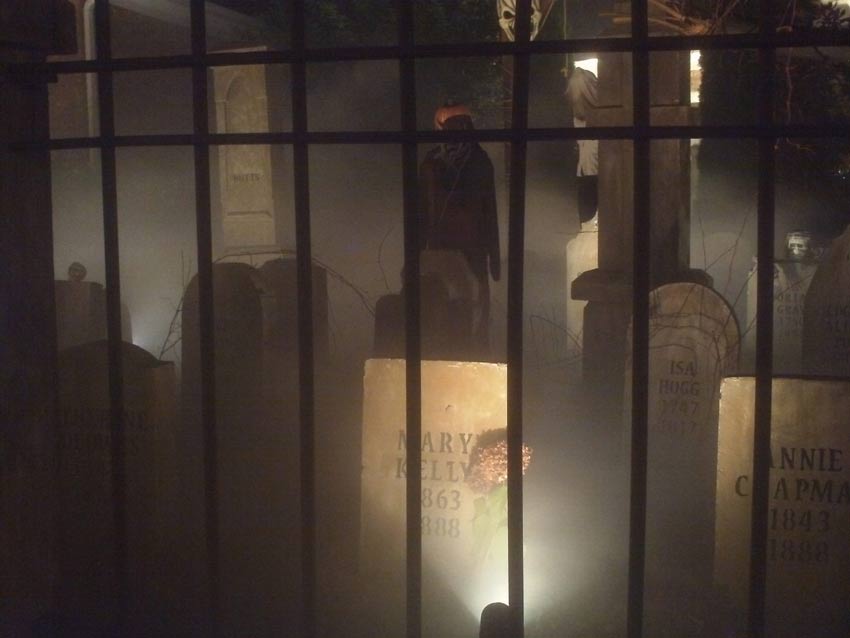 Night View Graveyard Cemetery Lizzie Borden, Tom Walker, Ichabod Crane, Myra Mains and Cross Head Stones